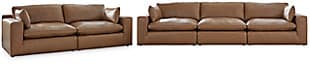 Emilia Leather Modular Sofa and Loveseat