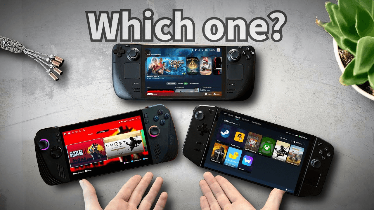 Handheld gaming pc's in 2025: Steam Deck OLED vs ROG Ally X vs Lenovo Legion Go 2