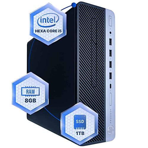 HP ProDesk 600G4 Desktop Computer | Hexa Core Intel i5 (3.2) | 8GB DDR4 RAM | 1TB SSD Solid State | Windows 11 Professional | Home or Office PC (Renewed)