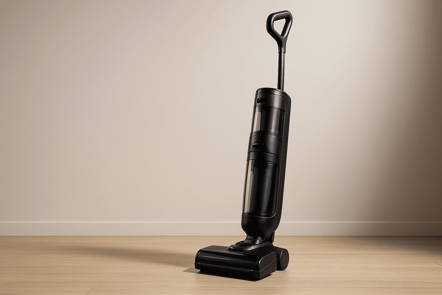 Tineco Floor One S7 Pro upright on pale wood floor with clean studio background