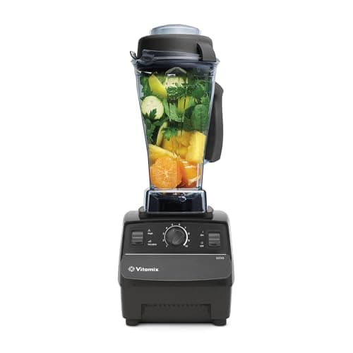 Amazon product image of Vitamix 5200 Blender showing the tall container and black base.